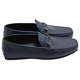 Tod's-Tod's Loafers in Blue Leather  -Blue