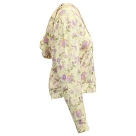 Autre Marque-Sudadera con capucha desgastada con estampado floral Kirby Fancy de Love Shack en algodón color crema-Blanco,Crudo