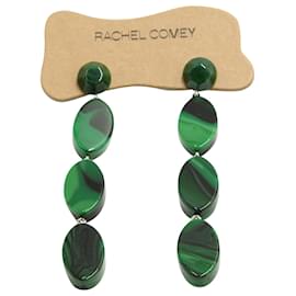 Rachel Comey-Rachel Comey Ovale Hängeohrringe aus grünem Acryl-Grün