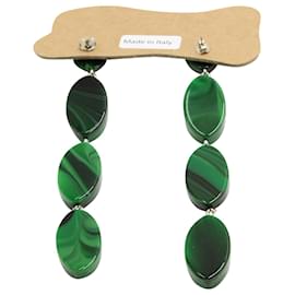 Rachel Comey-Boucles d'oreilles pendantes ovales Rachel Comey en acrylique vert-Vert