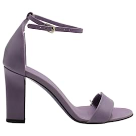 Victoria Beckham-Victoria Beckham Anna Ankle Strap Sandals in Purple Leather-Purple