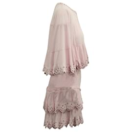 Isabel Marant-Conjunto de falda y top con ojales de Isabel Marant en algodón rosa-Rosa
