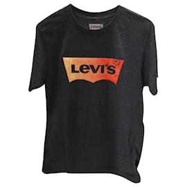 Levi's-Levi's Graphic Short Sleeve T-shirt in Grey Cotton Jersey-Grey