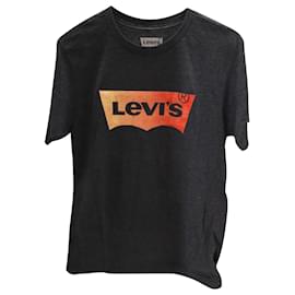Levi's-Camiseta Levi's Graphic de manga corta en punto de algodón gris-Gris