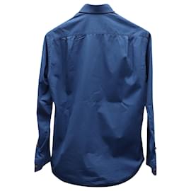 Vivienne Westwood-Vivienne Westwood Long Sleeve Button Front Shirt in Blue Cotton -Blue