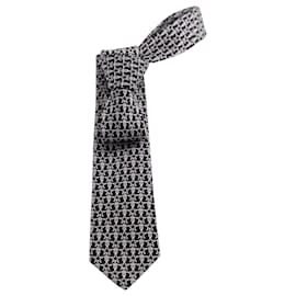 Givenchy-Givenchy Star-Printed Necktie in Black Silk-Other
