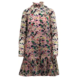 Erdem-Erdem Cosima Embroidered Dress in Pink Silk-Other