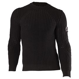 Stone Island Shadow Project Pull en Maille Côtelée en Coton Noir Noir