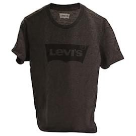 Levi's-Levi's Printed Logo Short Sleeve T-shirt in Grey Cotton Jersey-Grey