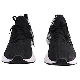 Nike-Nike Men's React Infinity Run Flyknit in Black Mesh Polyester-Black