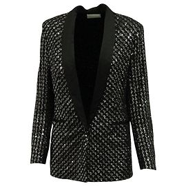 Blazer de Tailleur à Paillettes Sandro Paris en Polyester Noir Noir