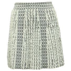 Alaïa Saia de malha Alaia com folhos verticais em viscose branca Branco