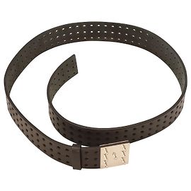 Hermès Box Figure Perforated Belt in Black Leather Black