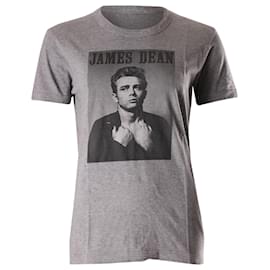 Dolce & Gabbana-Camiseta Dolce & Gabbana James Dean de manga corta en algodón gris-Gris