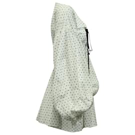 Autre Marque-Caroline Constas Olympia Mini Robe Imprimée en Coton Blanc-Autre
