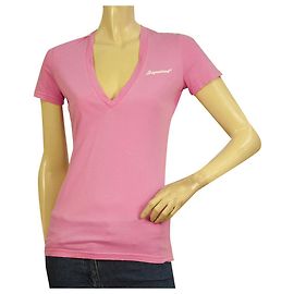 Dsquared2 D2 Top T-Shirt Donna Rosa in Cotone con Scollo a V - Taglia XS Rosa
