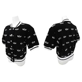 Louis Vuitton-Louis Vuitton LV Vitesse short sleeve bomber jacket black x white XS-Black,White