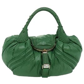 FENDI Moncler Spy Bag Borsa a tracolla Nylon Verde Auth yk4770 Verde