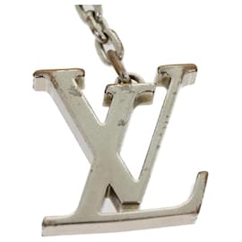 Louis Vuitton-LOUIS VUITTON Porte Cles initials LV Charm Key Ring Silver M65071 LV Auth bs1703-Silvery