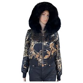 Philipp Plein Coats, Outerwear Black Golden