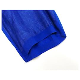 Zilli-Zilli Blue Linen, Cashmere & Silk Top-Blue