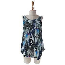 Gestuz Tank Top Viscose Multi Color Size 36 Multiple colors