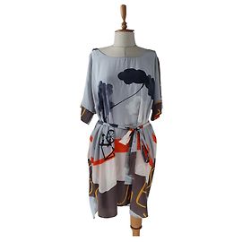 Autre Marque Vestido de seda Stine Goya Multicor