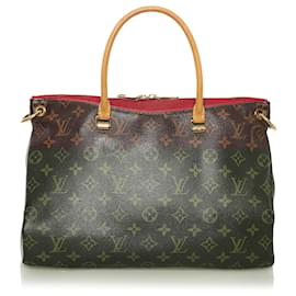Louis Vuitton-Louis Vuitton Brown Monogram Pallas MM Satchel-Brown