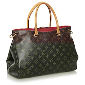 Louis Vuitton-Louis Vuitton Brown Monogram Pallas MM Satchel-Brown