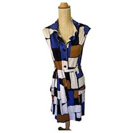 Diane Von Furstenberg-Dresses-Brown,White,Blue