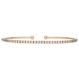 inconnue Pulsera rígida de oro rosa con diamantes. Otro