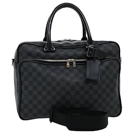 Louis Vuitton-Bolsa de mão LOUIS VUITTON Damier Graphite Ikar N23253 Autenticação de LV 30669-Outro