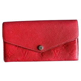 Louis Vuitton Sarah Wallet Red Empreinte Leather Red