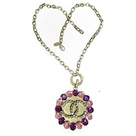 Chanel-Chanel vintage collector CC necklace-Silvery,Purple,Dark purple