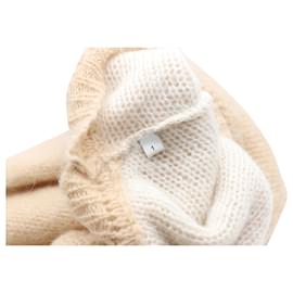 Sandro-Sandro Printed Knit Sweater in Beige Acrylic-Flesh