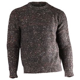 Autre Marque Herr P. Donegal-Pullover mit Zopfmuster aus grauer Merinowolle Grau