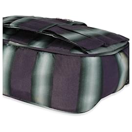 Prada-Prada Purple And Grey Striped Nylon Camera Bag -Purple