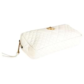 Versace-Versace White Quilted Nappa Leather Vanitas Belt Bag -White