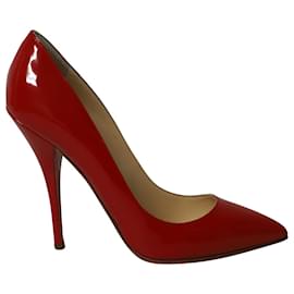 Christian Louboutin-Christian Louboutin Batignolles Pointed Red Sole Pump in Red Patent Leather-Red