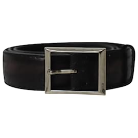 Berluti-Berluti Classic Scritto Belt in Black Leather-Black