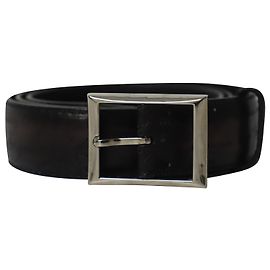 Cinto Berluti Classic Scritto em couro preto Preto
