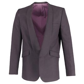 Acne Studio Open Front Tuxedo Jacket in Black Wool  Black