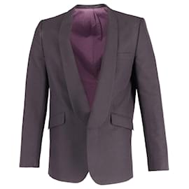 Acne-Acne Studio Open Front Tuxedo Jacket in Black Wool -Black
