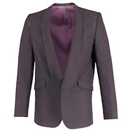Acne-Acne Studio Open Front Tuxedo Jacket in Black Wool -Black
