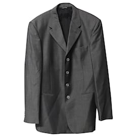 Versace-Versus Versace Blazer aus grauer Schurwolle-Grau