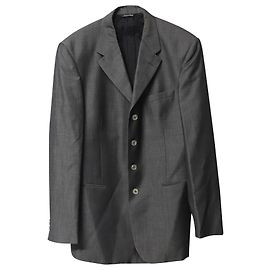 Versus Versace Blazer in Grey Virgin Wool Grey
