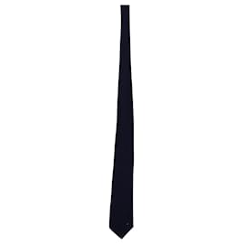 Bulgari-Bvlgari bedruckte Krawatte aus marineblauer Seide-Marineblau