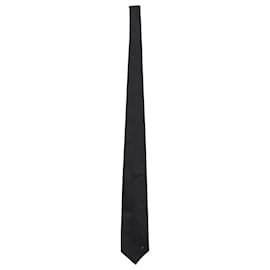 Bulgari-Bvlgari bedruckte Krawatte aus grauer Seide-Grau