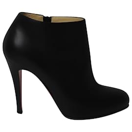 Christian Louboutin-Christian Louboutin Belle Ankle boots in Black Leather-Black