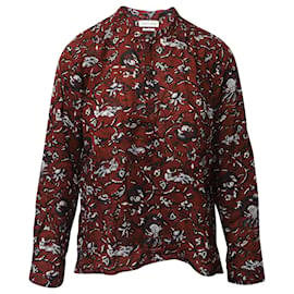 Isabel Marant-Isabel Marant Etoile Printed Long Sleeve Button Front Shirt in Multicolor Cotton -Other